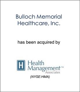 Bulloch Memorial Healthcare Has Been Acquired