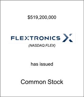 Flextronics Corporation Has Issued Common Stock