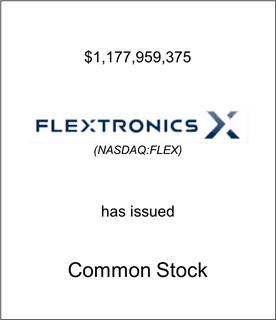 Flextronics Corporations Has Issued Common Stock