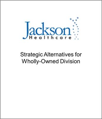 Genesis Capital Advised Jackson Healthcare Subsidiary on Strategic Alternatives