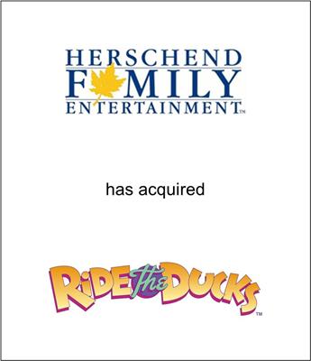 Herschend Family Entertainment Corp. Acquired Ride the Ducks International