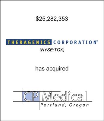 Theragenics Corporation (NYSE: TGX) Acquired CP Medical