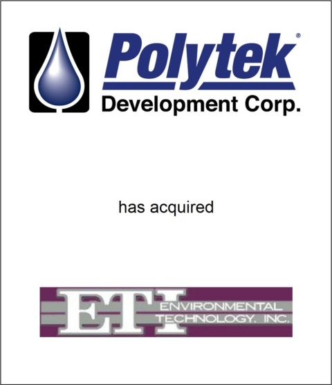 Genesis Capital Advises Polytek Development Corp. on its Acquisition of Environmental Technology, Inc.