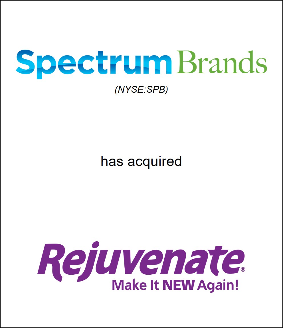 Genesis Capital Advises Spectrum Brands on its Acquisition of Rejuvenate®, a Leading Household Cleaning, Maintenance and Restoration Products Company