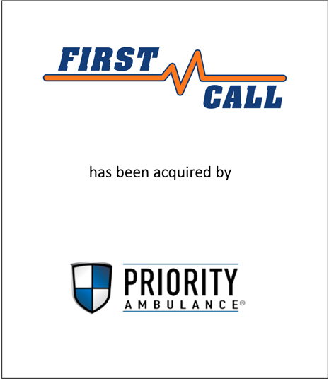 Genesis Capital Advises First Call Ambulance on its Acquisition by Priority Ambulance to Form the Largest Private Ambulance Provider in Tennessee